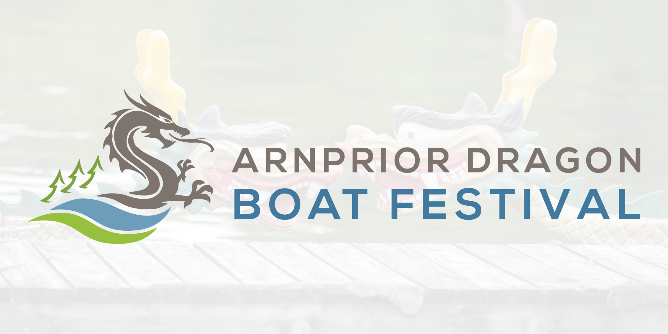 Arnprior Dragon Boat logo on a white water background