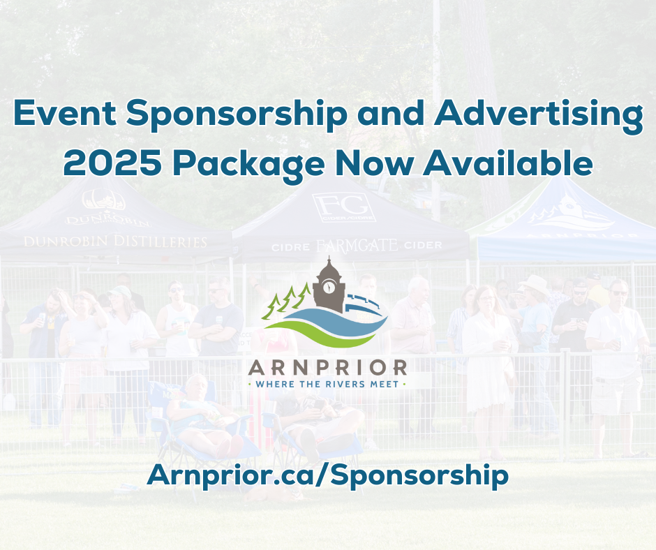 Event sponsorship and advertising now available on a whited out event photo with the Town logo and the URL 