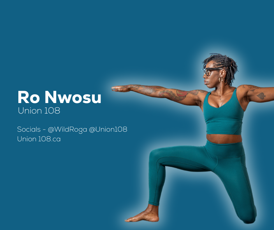 Ro Nwosu doing yoga