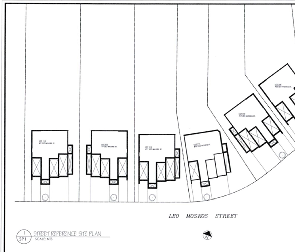 Proposed Layouts for Leo Moskos Street