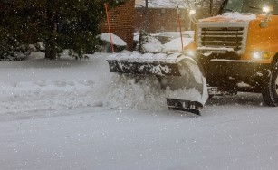 Snow Plow clearing snow