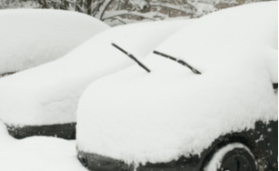 car covered in snow
